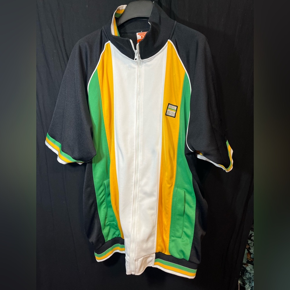 Brooklyn Xpress Green/White/Black Vintage  Logo Full Zip Track Jacket Men's XL
